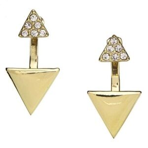BaubleBar 2-in-1 Gold Studs & Ear Jackets